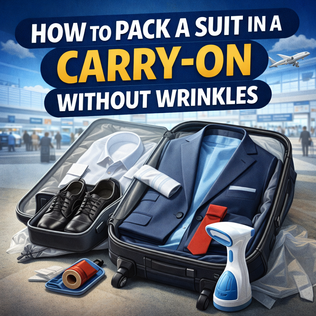 How to pack a suit in a carry-on without wrinkles