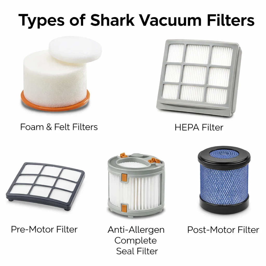 Types of Shark Vacuum Filters - How to Clean Shark Vacuum Filter