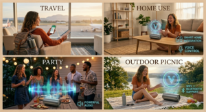 Different-uses-of-Bluetooth-speakers-in-daily-life. 