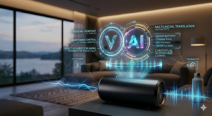 Future-Bluetooth-smart-speaker-with-AI-technology. 