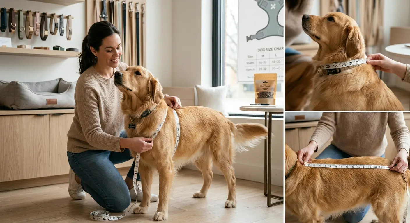 Measuring your dog's chest girth, neck, and back length