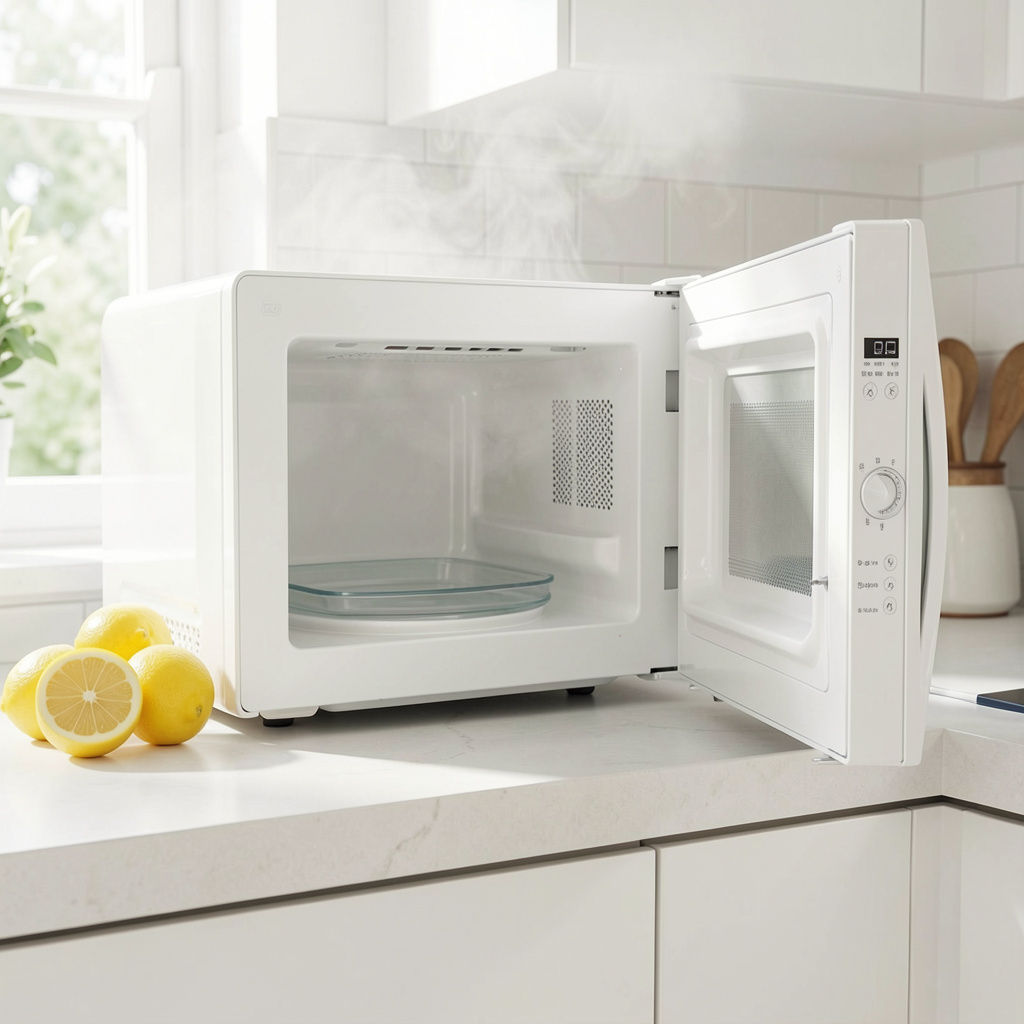 How to clean microwave with lemon – easy natural method before and after results