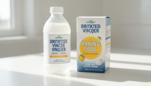 materials needed for how to clean kitchen sink with vinegar