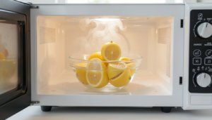 How to clean microwave with lemon – step by step steaming process