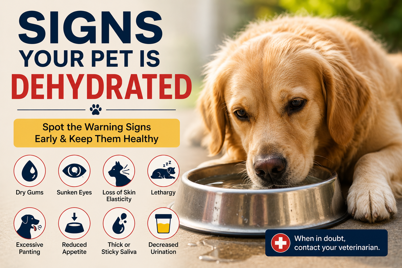 pet dehydration signs
