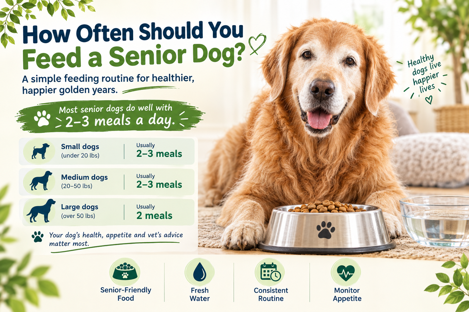 Senior Dog Feeding Guide Infographic